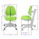 Комплект Kinderzen Dali Plus парта + кресло + надстройка + выдвижной ящик + органайзер + подставка для книг клен/серый с зеленым креслом Armata Duos