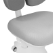 Комплект Anatomica Genius парта + кресло + надстройка + выдвижной ящик + подставка для книг белый/серый с серым креслом Armata Duos